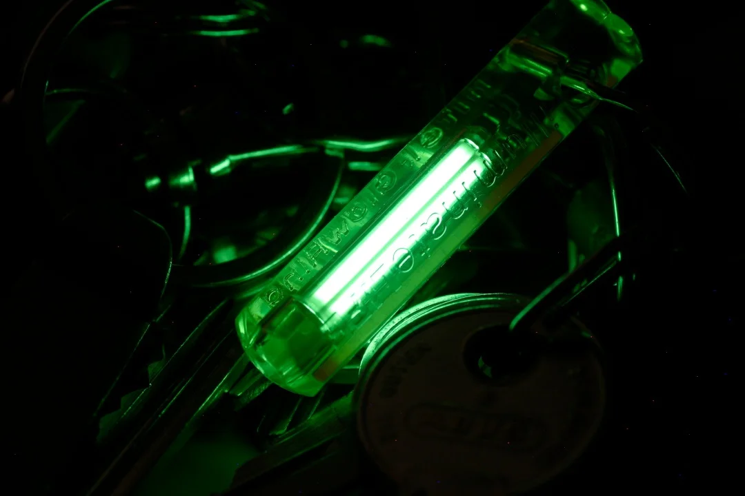 Tritium gas in a tube