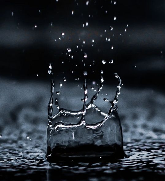 A drop of sprinkling water.