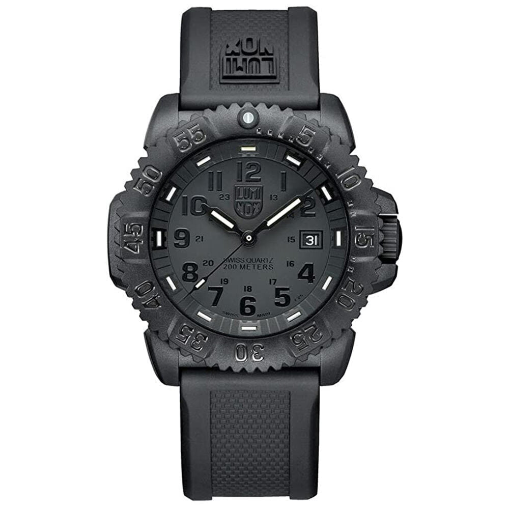 All black Luminox Navy SEAL watch.