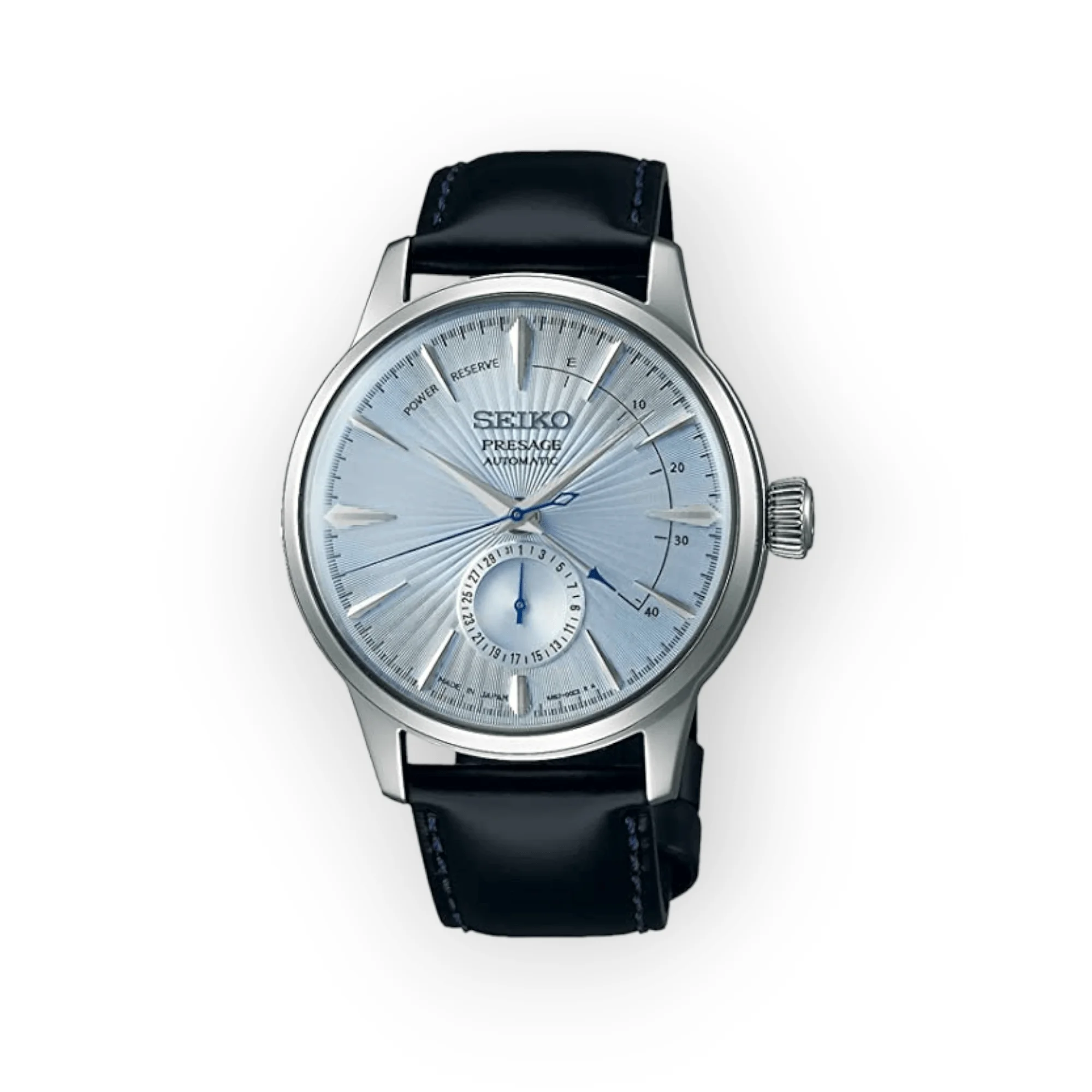 SEIKO PRESAGE Power Reserve Ice Blue Cocktail Time Sky Diving SSA343J1