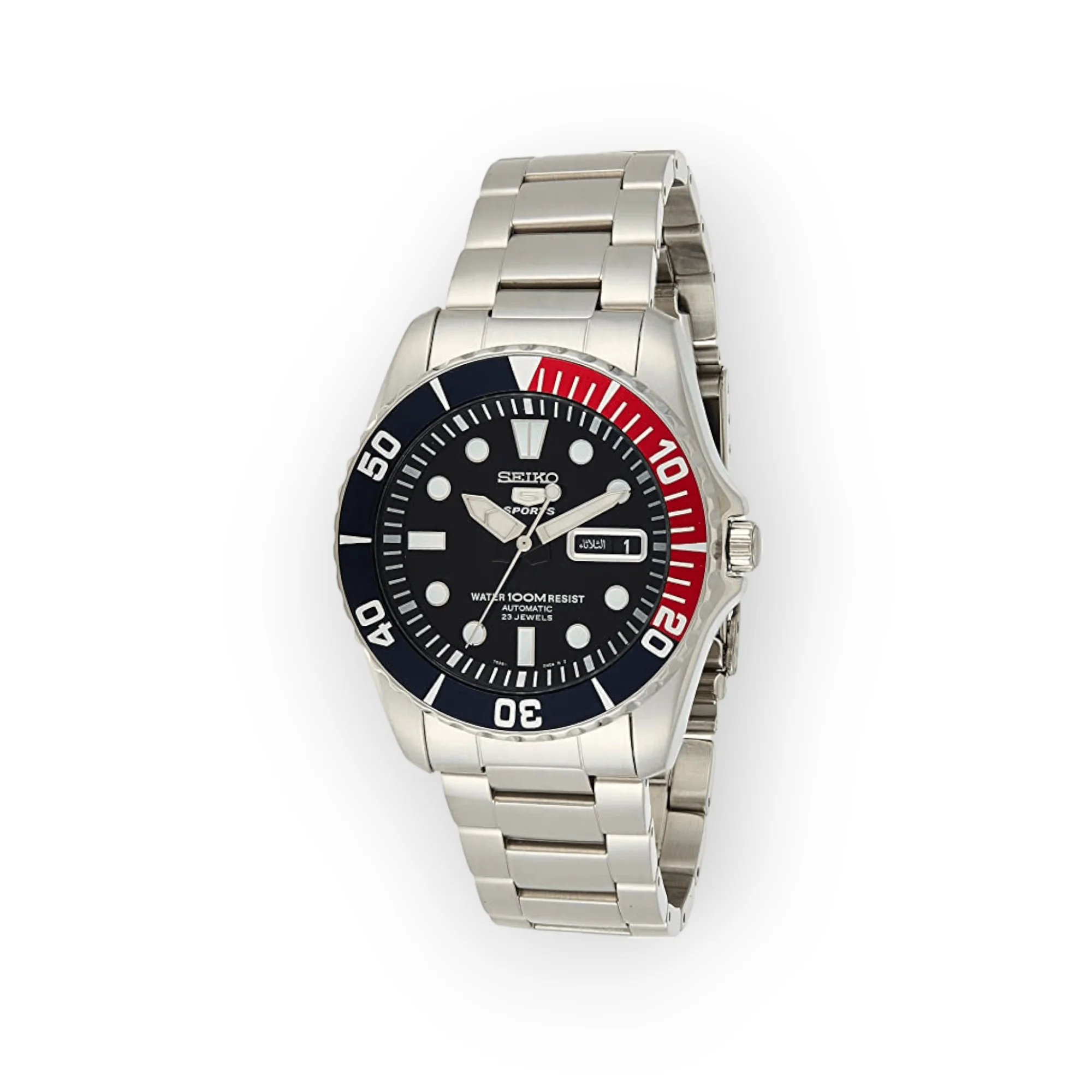 Seiko 5 Blue Stainless Steel Automatic Mens Watch SNZF15